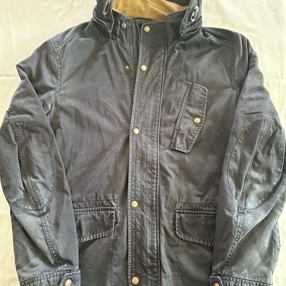 Banana Republic Navy Barn Coat  with detachable hood